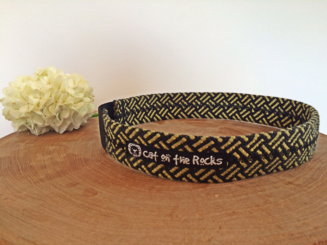 Hippie Headband "Woodstock Black/Yellow"